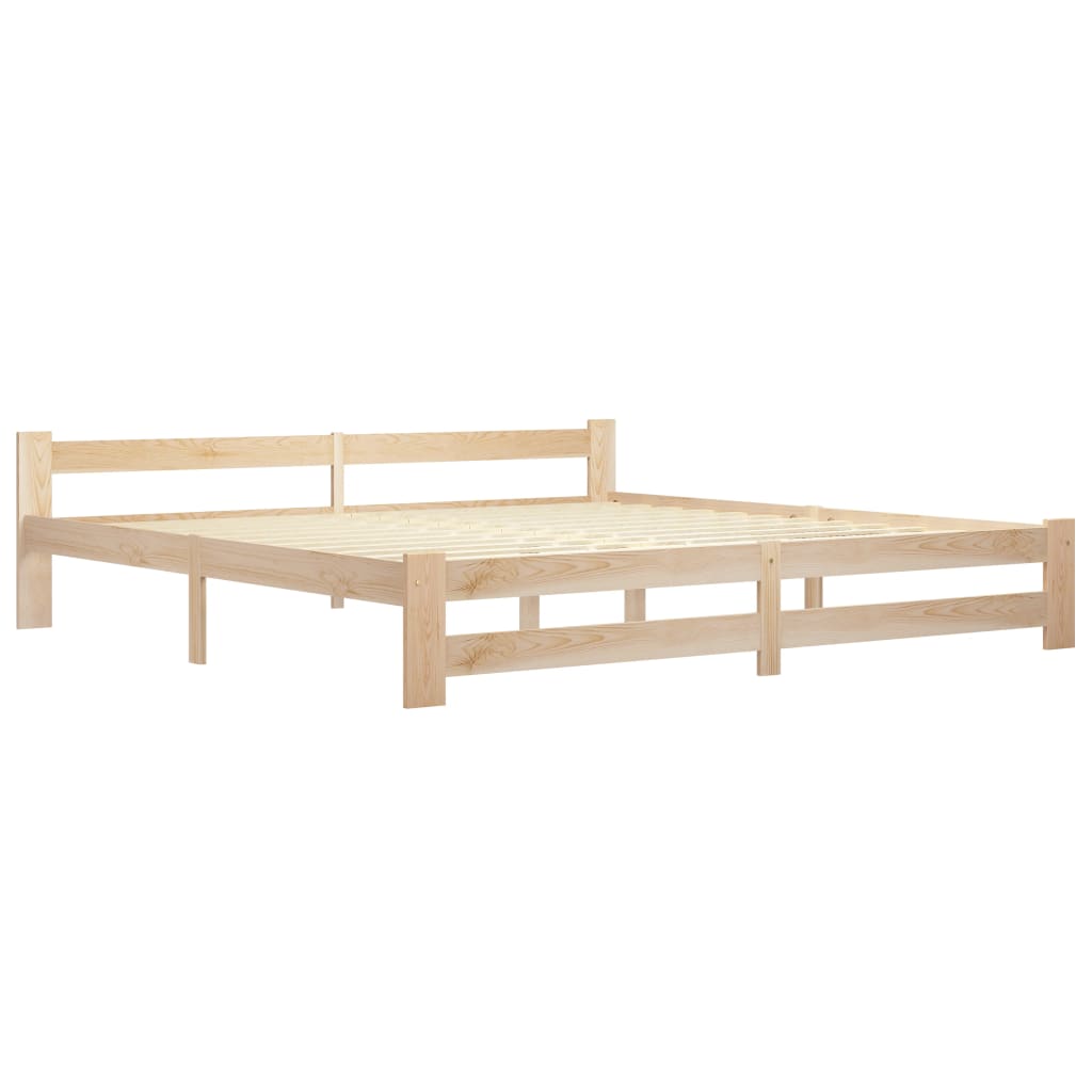 Cadre de lit sans matelas bois massif de pin 200x200 cm