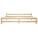 Cadre de lit sans matelas bois massif de pin 200x200 cm