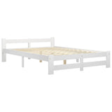 Cadre de lit sans matelas blanc bois massif de pin 180x200 cm