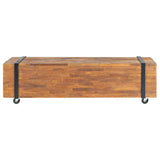 Meuble TV 110x30x32,5 cm Bois de teck massif