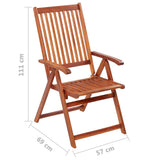 Chaises pliables de jardin lot de 4 Bois d'acacia solide