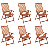 Chaises pliables de jardin lot de 6 Bois d'acacia solide