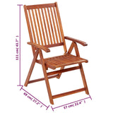 Chaises pliables de jardin lot de 6 Bois d'acacia solide