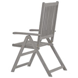 Chaises inclinables de jardin lot de 4 Gris Bois solide acacia