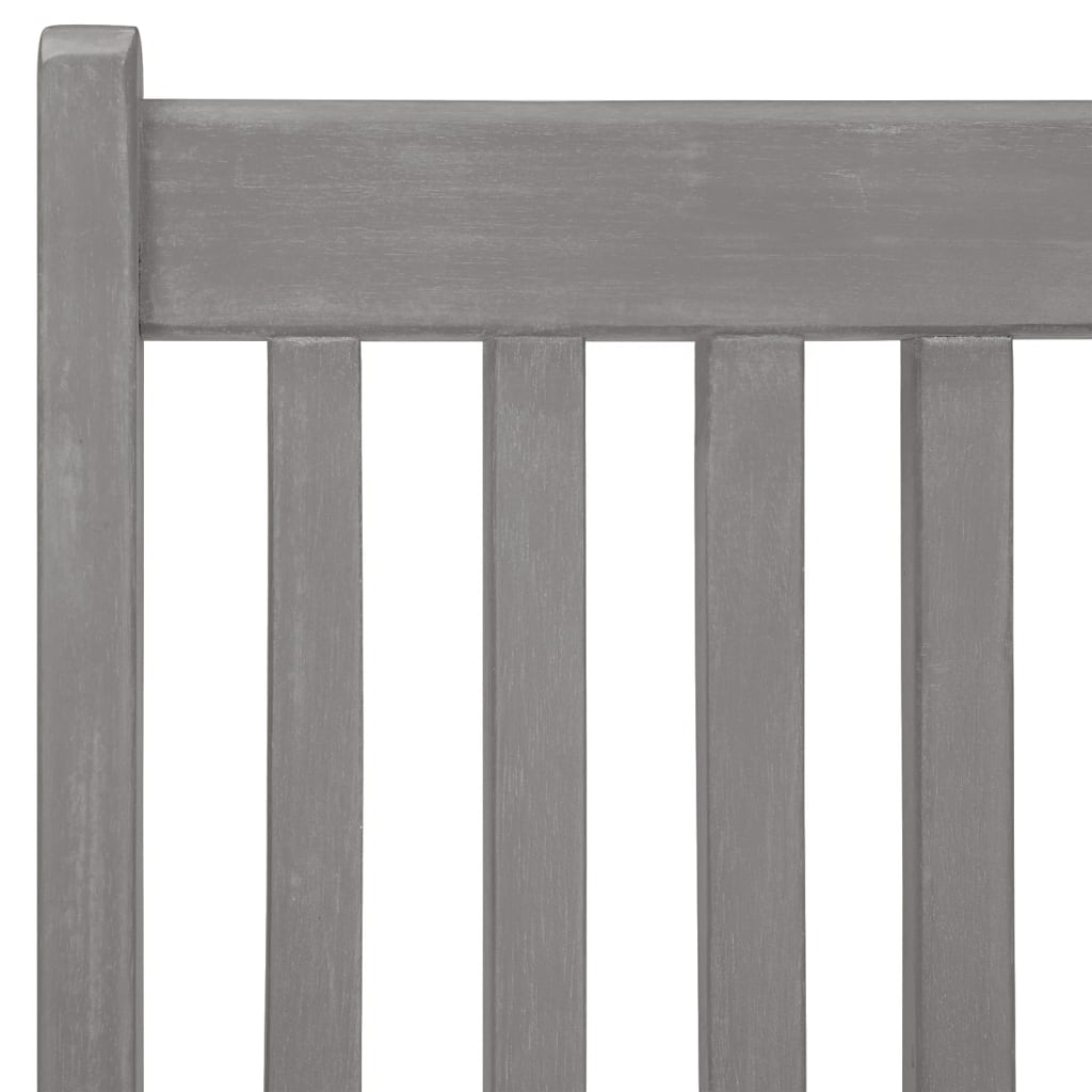 Chaises inclinables de jardin lot de 4 Gris Bois solide acacia