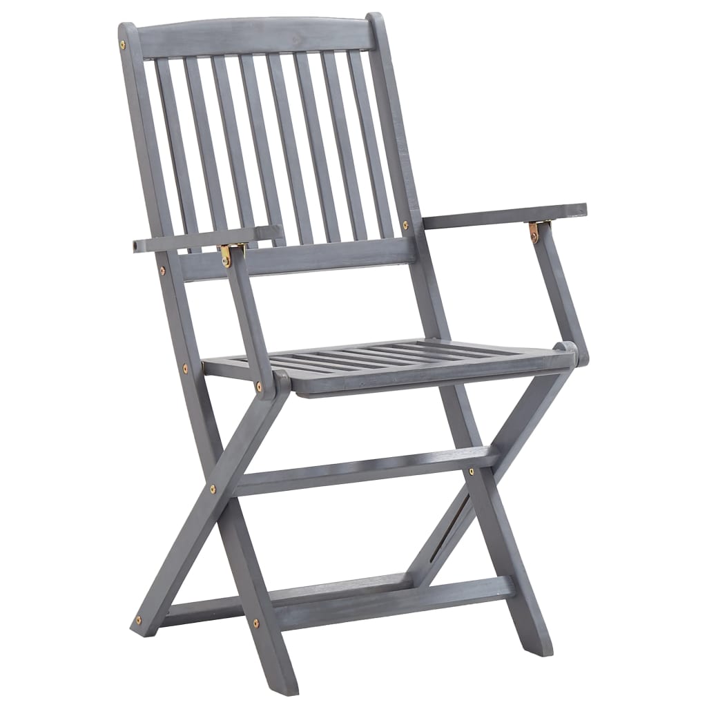 Chaises pliables d'extérieur lot de 6 Bois d'acacia solide