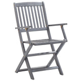 Chaises pliables d'extérieur lot de 6 Bois d'acacia solide