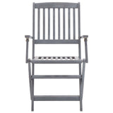 Chaises pliables d'extérieur lot de 6 Bois d'acacia solide