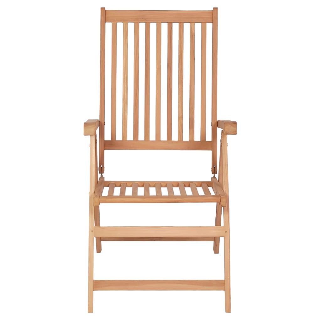 Chaises inclinables de jardin lot de 4 Bois de teck solide