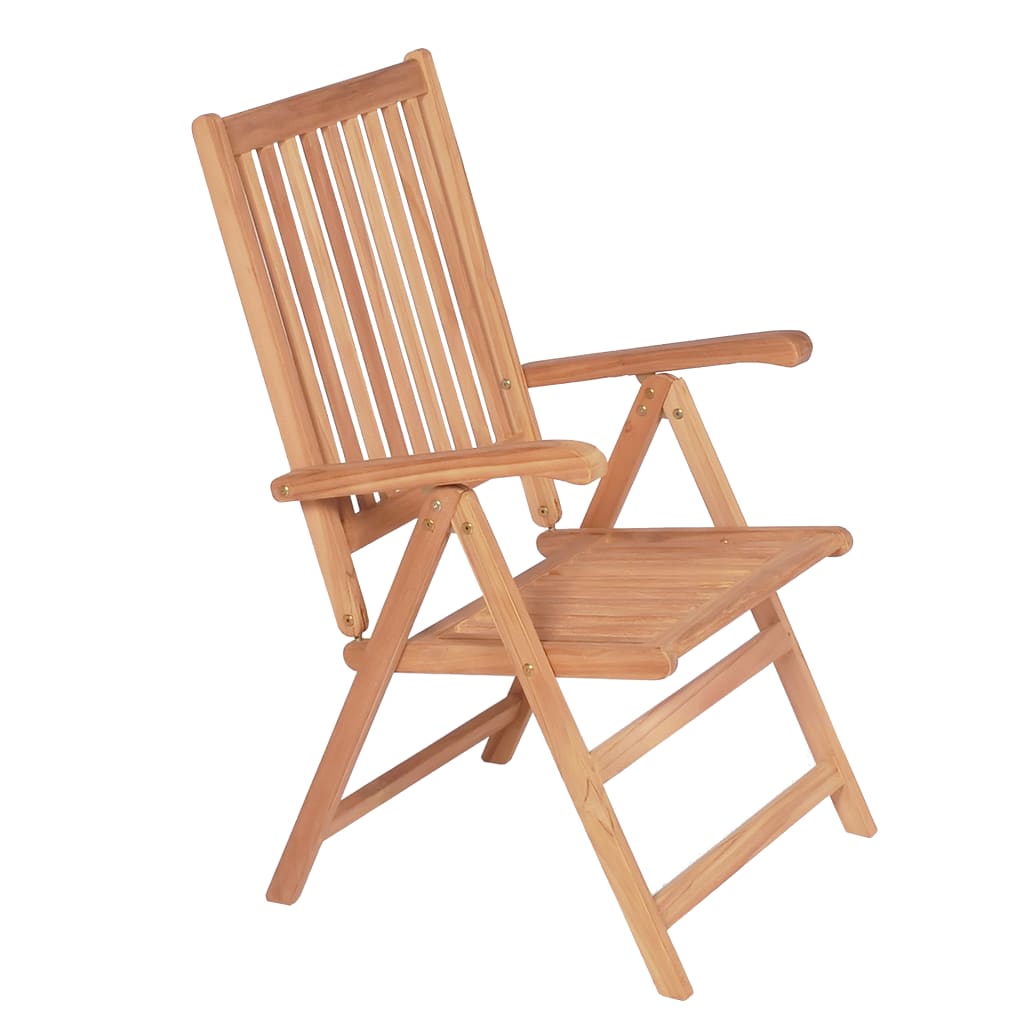 Chaises inclinables de jardin lot de 4 Bois de teck solide