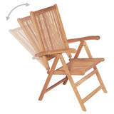 Chaises inclinables de jardin lot de 4 Bois de teck solide