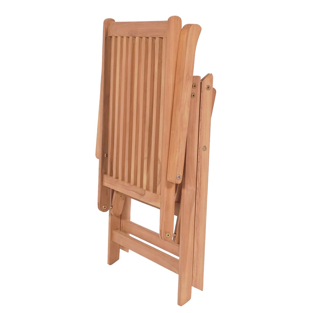 Chaises inclinables de jardin lot de 4 Bois de teck solide