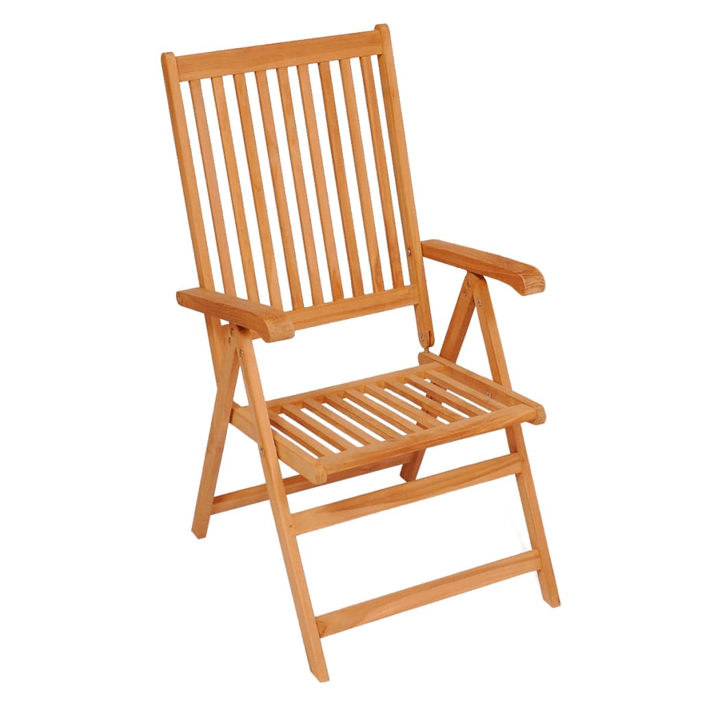 Chaises de jardin lot de 6 avec coussins crème Bois teck massif