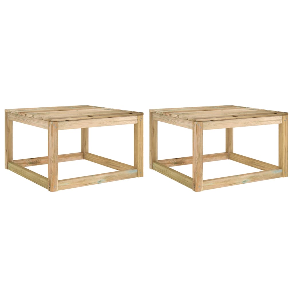 Tables palette de jardin 2pcs 60x60x36,5cm Bois de pin imprégné