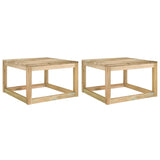 Tables palette de jardin 2pcs 60x60x36,5cm Bois de pin imprégné