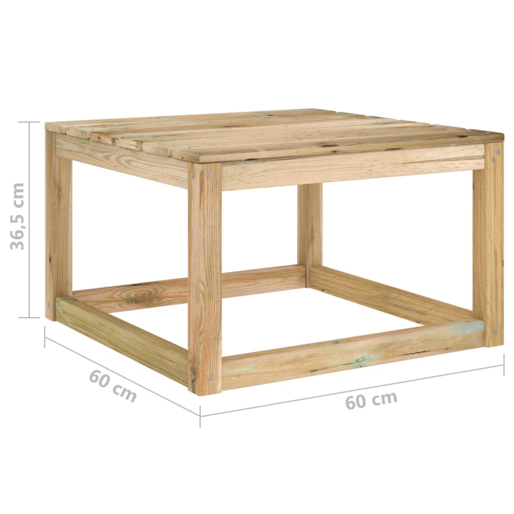 Tables palette de jardin 2pcs 60x60x36,5cm Bois de pin imprégné