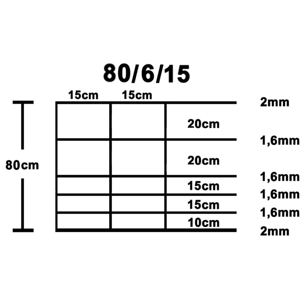 Garden fence Galvanized steel 50x0.8 m Silver