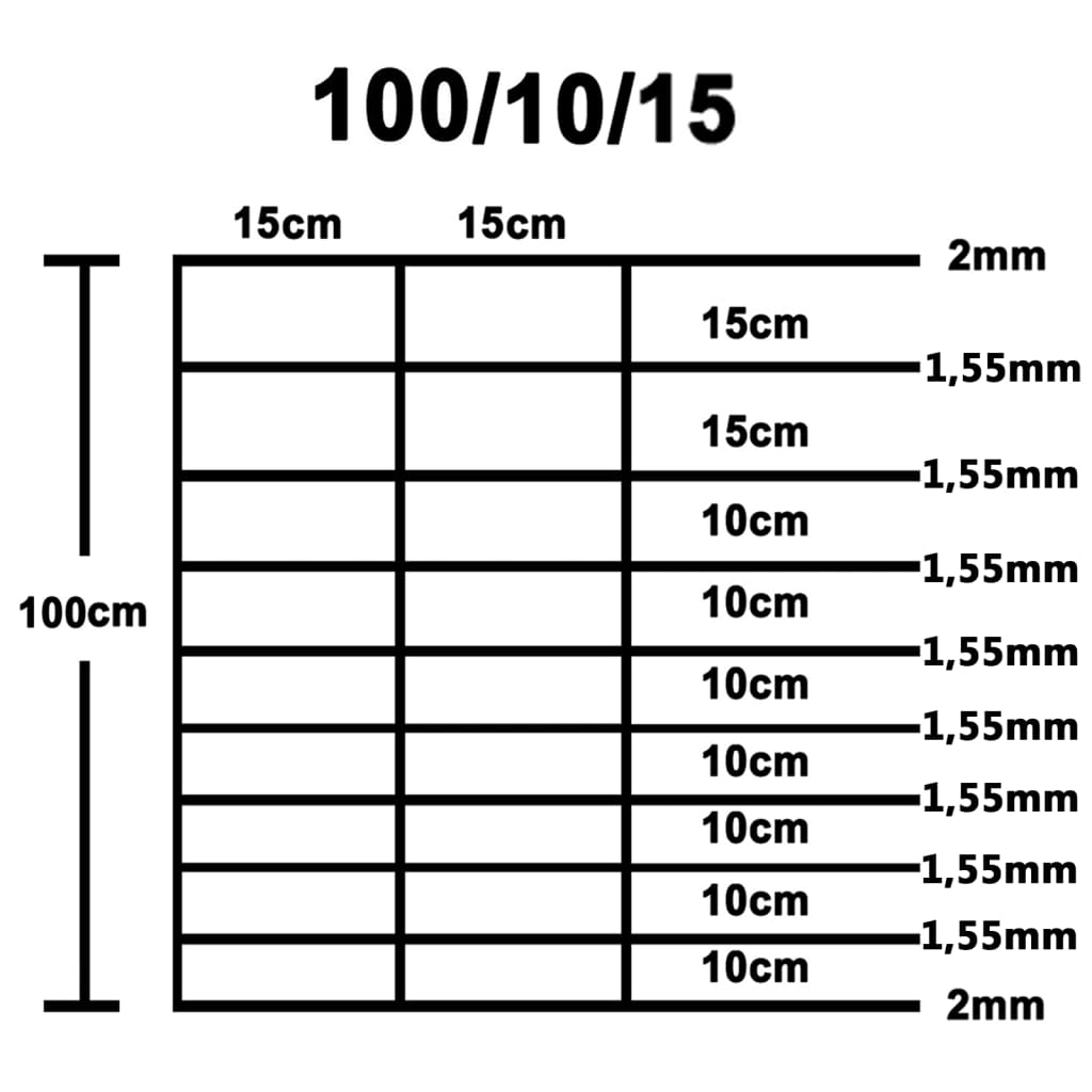 Garden fence Galvanized steel 50x1 m Silver