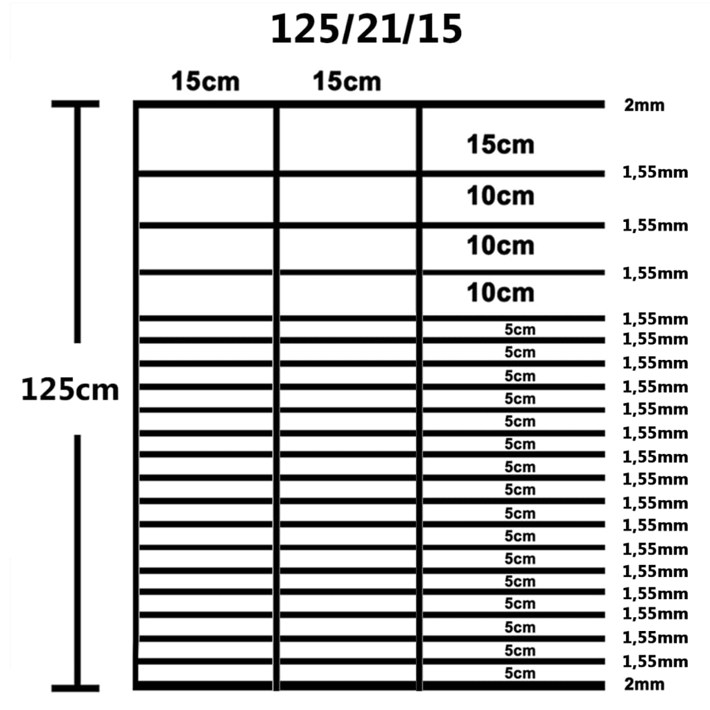 Garden fence Galvanized steel 50x1.25 m Silver