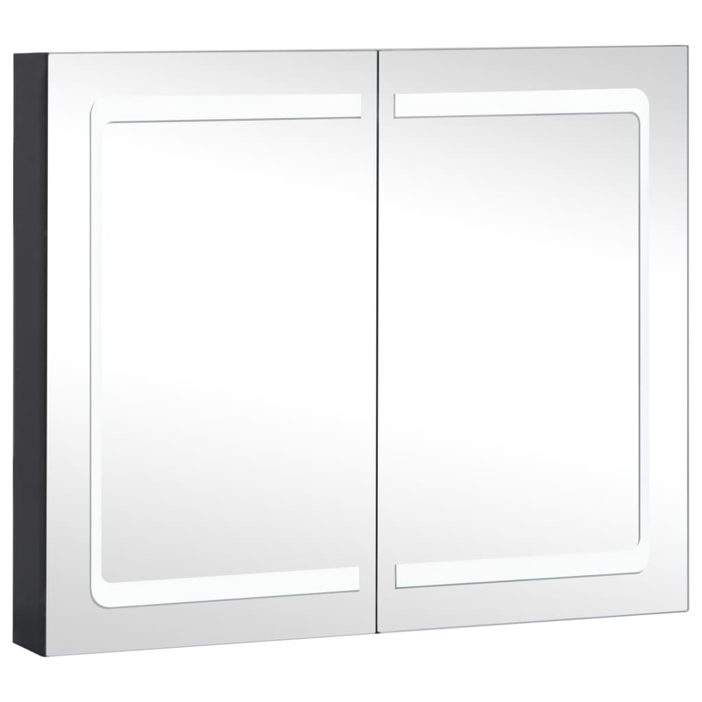 Armoire de salle de bain à miroir LED 80x12,2x68 cm