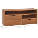 Meuble TV 90x30x40 cm Bois de teck massif