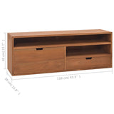 Meuble TV 110x30x40 cm Bois de teck massif