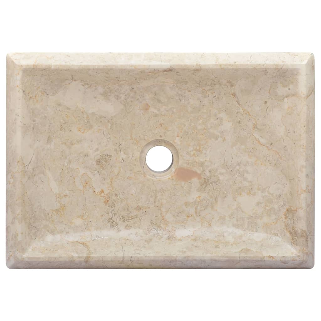 Lavabo Crème 50x35x10 cm Marbre