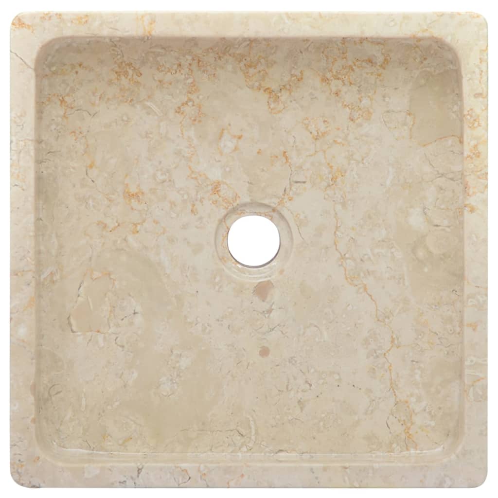 Lavabo Crème 40x40x10 cm Marbre