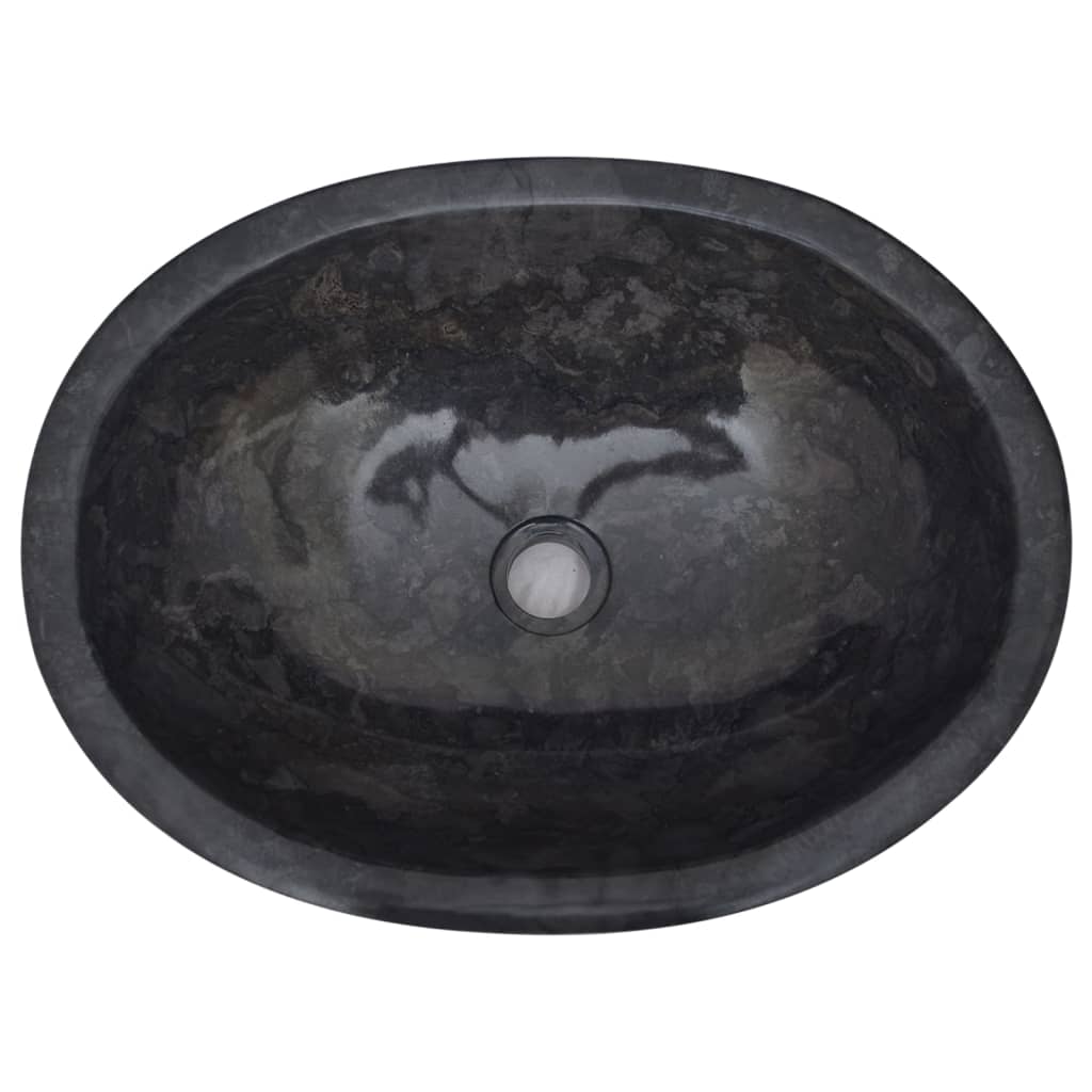 Lavabo Noir 53x40x15 cm Marbre