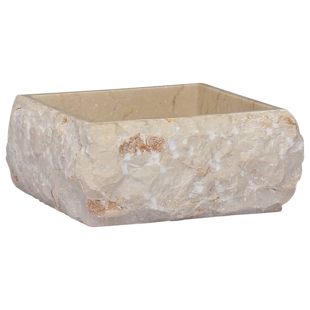 Lavabo Crème 30x30x13 cm Marbre