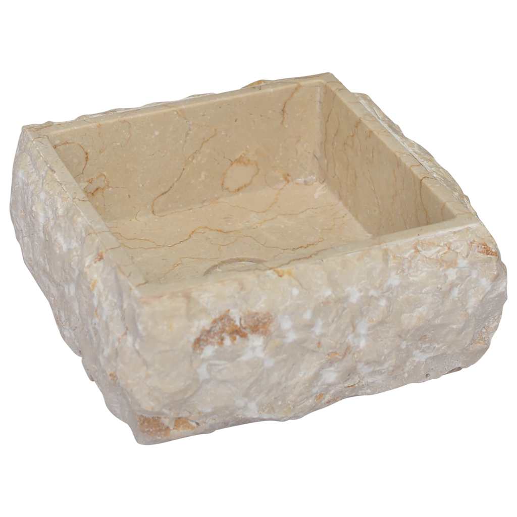 Lavabo Crème 30x30x13 cm Marbre