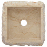 Lavabo Crème 30x30x13 cm Marbre