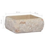 Lavabo Crème 30x30x13 cm Marbre