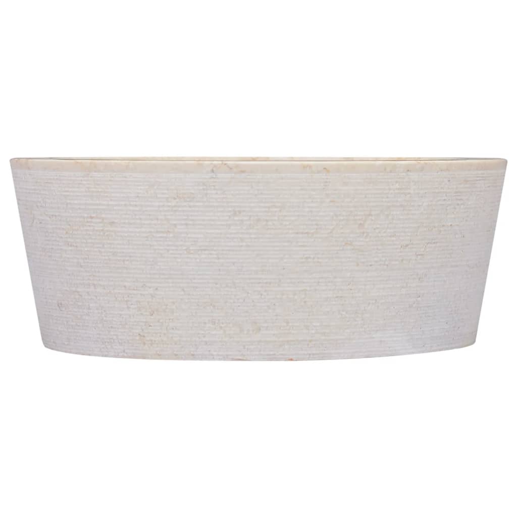 Lavabo Crème Ø40x15 cm Marbre