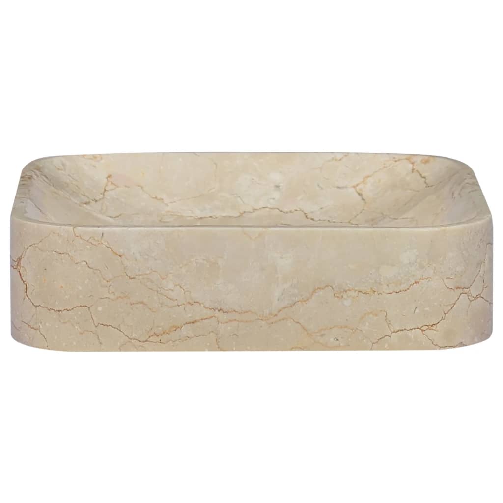 Lavabo Crème 40x40x10 cm Marbre