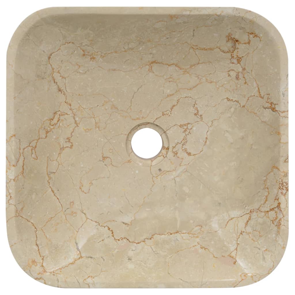 Lavabo Crème 40x40x10 cm Marbre