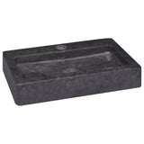 Lavabo mural noir 38x24x6,5 cm marbre