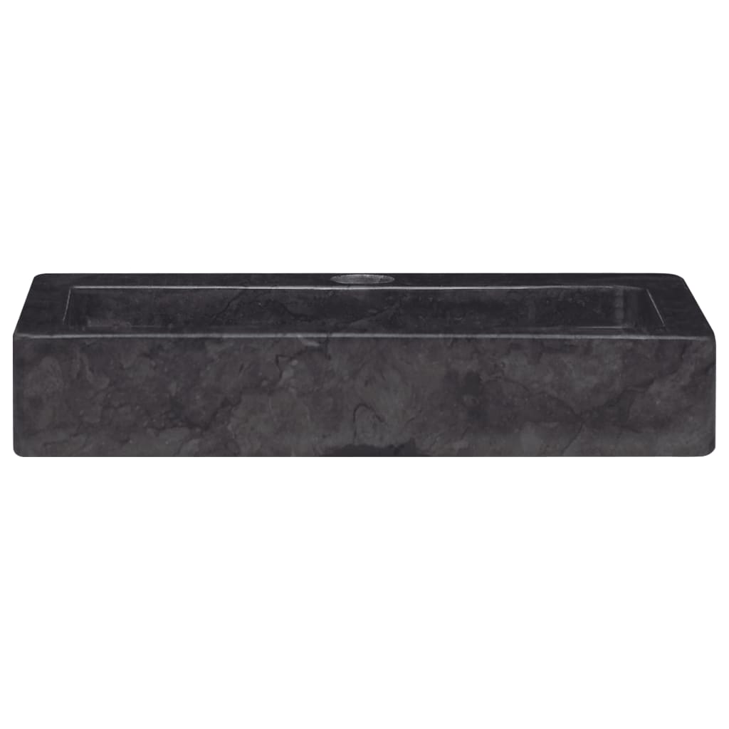 Lavabo mural noir 38x24x6,5 cm marbre