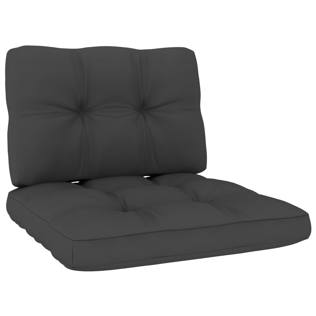 Chaise de jardin avec coussins anthracite Bois de pin imprégné