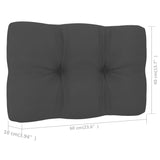 Chaise de jardin avec coussins anthracite Bois de pin imprégné