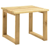 Garden lounger with table and cushion Impregnated pine