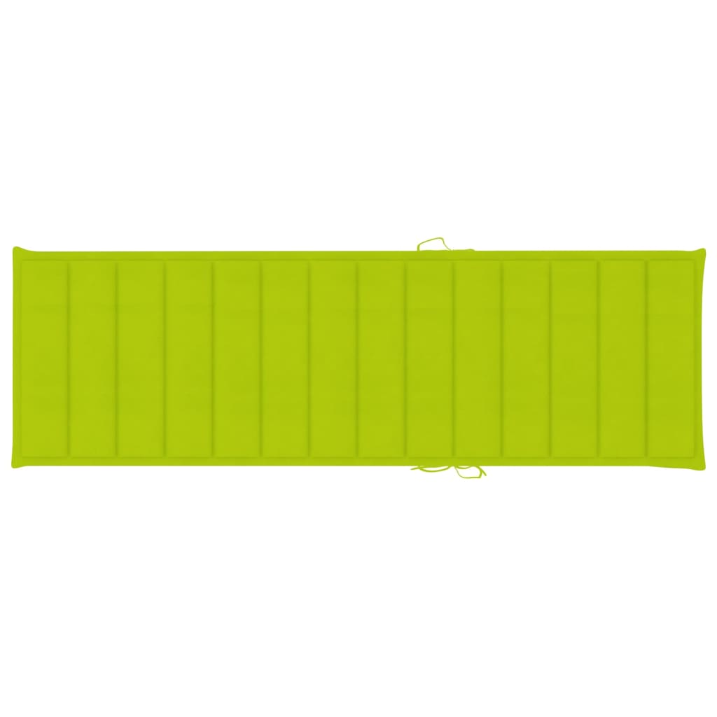 Chaise longue double et coussins vert vif Bois de pin imprégné