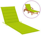 Chaise longue double et coussins vert vif Bois de pin imprégné