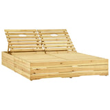 Chaise longue double avec coussins Bois de pin imprégné