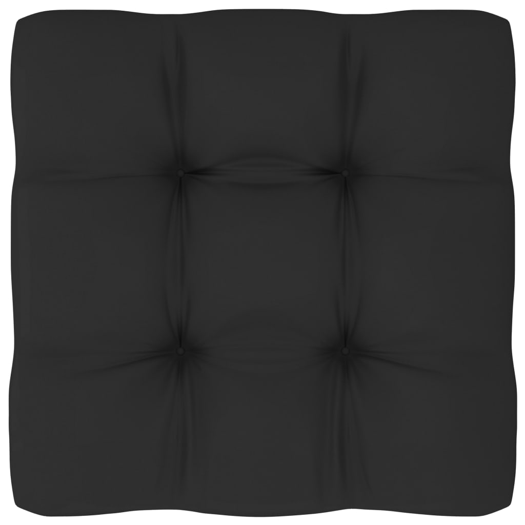 Pouf palette de jardin noir bois de pin imprégné