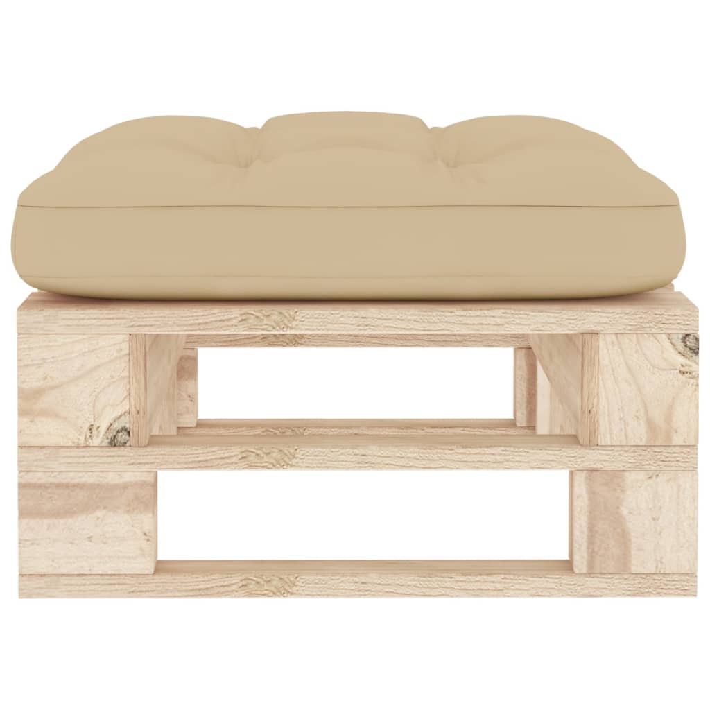 Pouf palette de jardin bois de pin imprégné