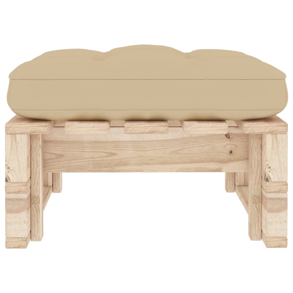 Pouf palette de jardin bois de pin imprégné