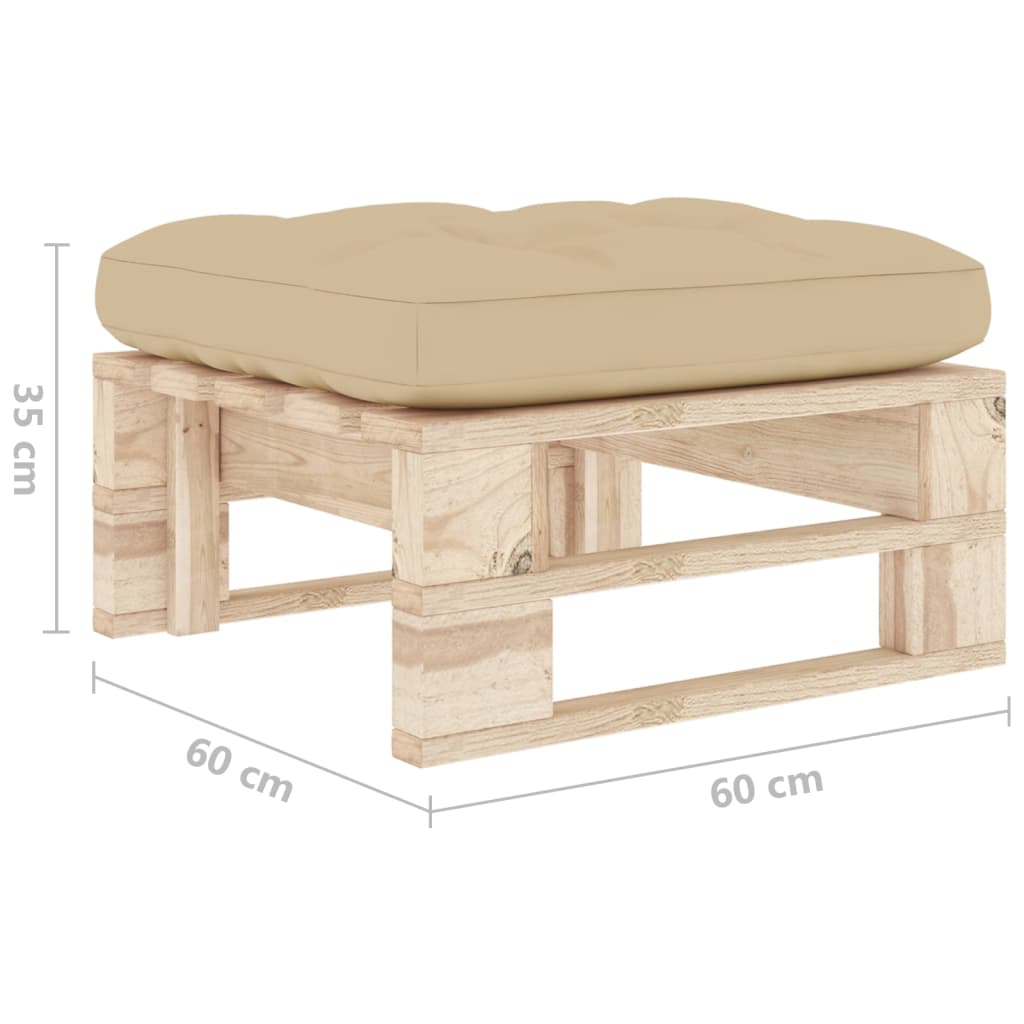 Pouf palette de jardin bois de pin imprégné