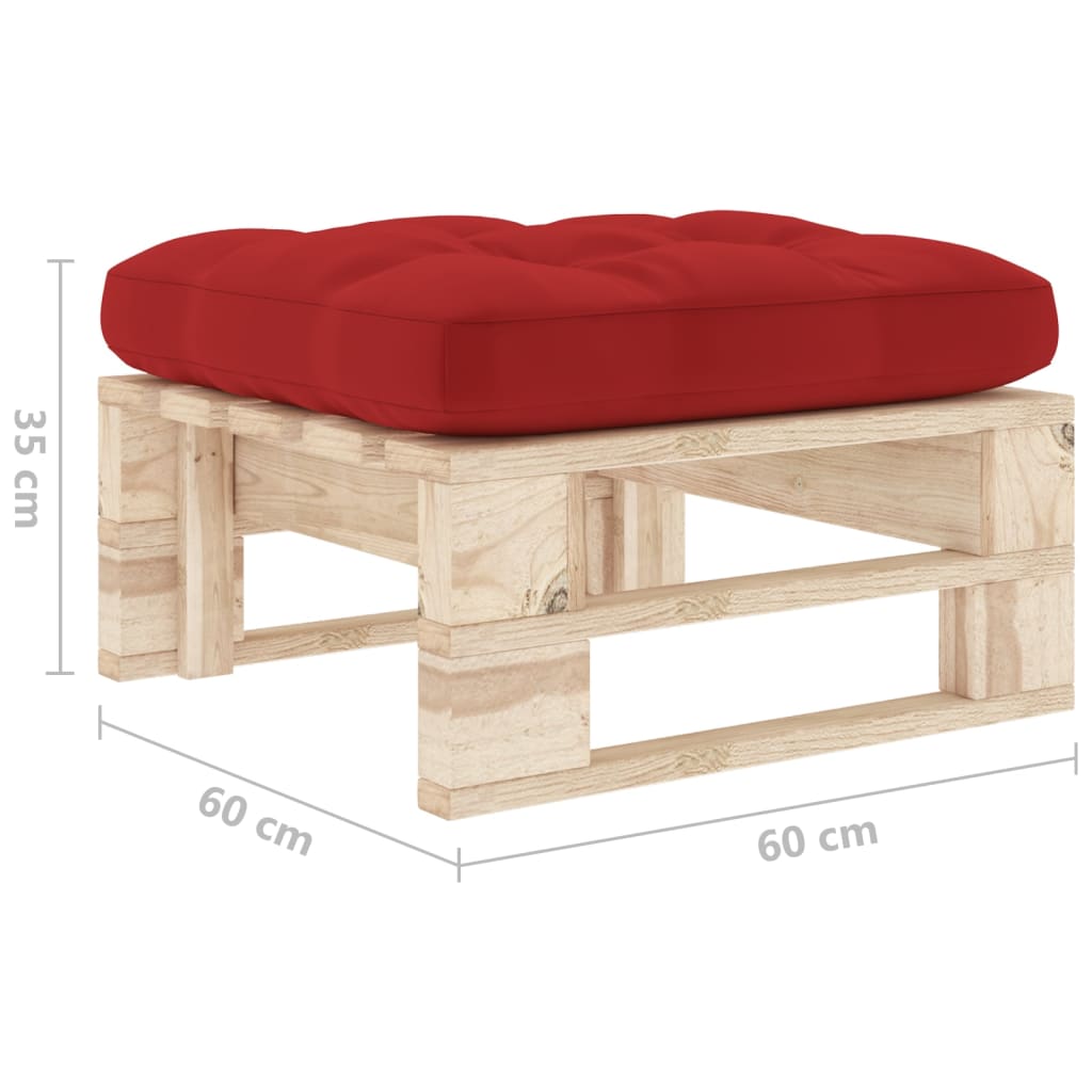 Pouf palette de jardin bois de pin imprégné