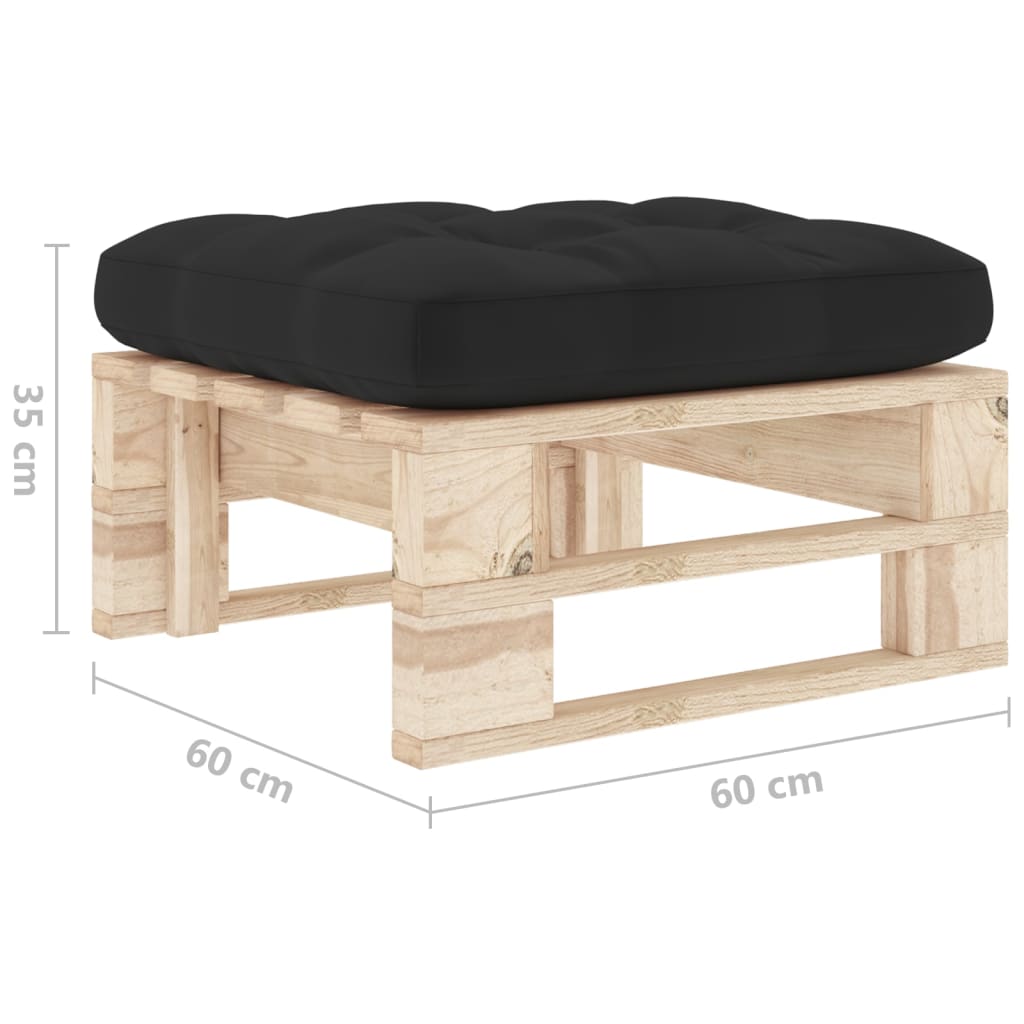 Pouf palette de jardin bois de pin imprégné